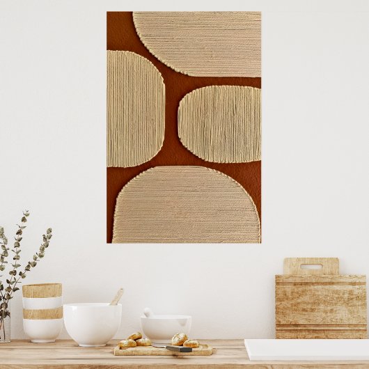 Warm Earth Tone Wall Art Poster (Keuken)