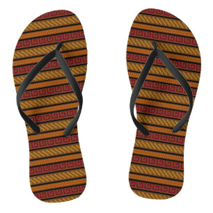 Warm Earth Tones Patroon Teenslippers