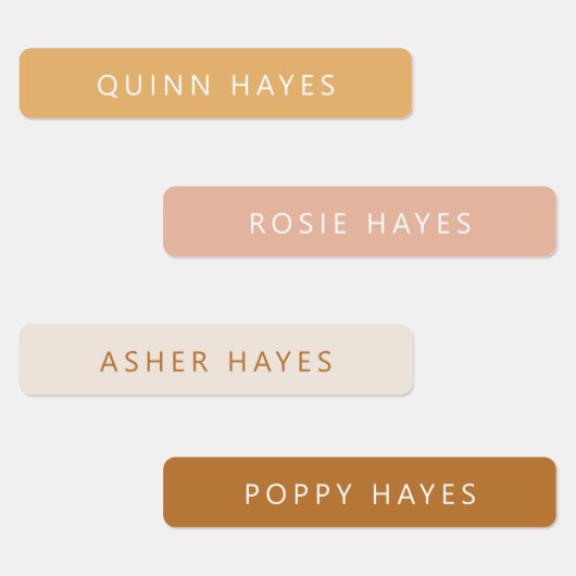 Warm Earthy Boho Name Labels (Groep)