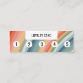 Warm Earthy Rainbow Minimalist Handmade Stripes Klantenkaartje (Voorkant)