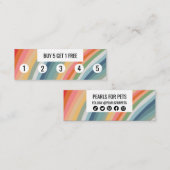 Warm Earthy Rainbow Minimalist Handmade Stripes Klantenkaartje (Voorkant / Achterkant)