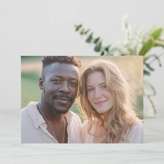 Warm Earthy Realistic Photo Kaart (Staand voorkant)