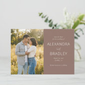 Warm Earthy Rustic Photo Save The Date (Staand voorkant)