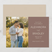 Warm Earthy Rustic Photo Save The Date (Voorkant / Achterkant)