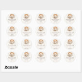 Warm Editioneel Dank Je Een Latte Favor Sticker (Vel)