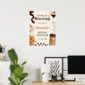 Warm Editoriale Liefde Brouwt Cafe Poster Bord (Thuiskantoor)