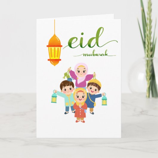 Warm Eid-vieringsontwerp Kaart (Voorkant)