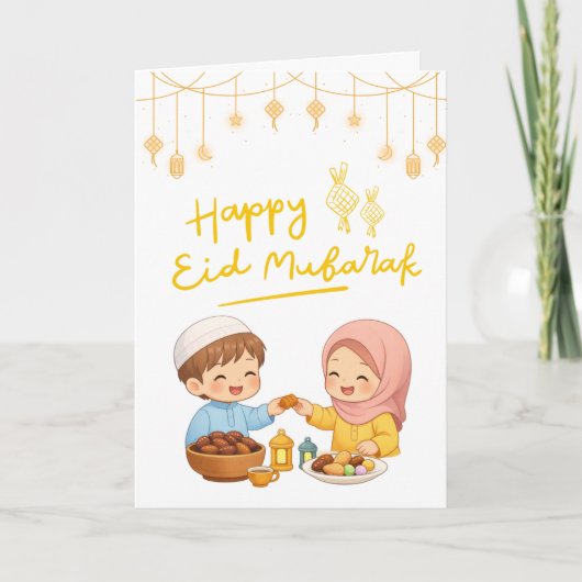 Warm Eid-vieringsontwerp Kaart (Voorkant)
