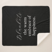 Warm Embrace of Happiness | Creëer uw eigen Sherpa Deken (Voorkant (horizontaal))