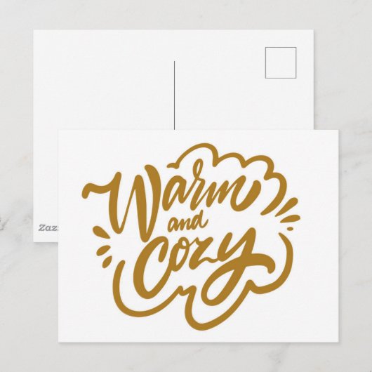 Warm en Cozy Briefkaart (Voorkant / Achterkant)