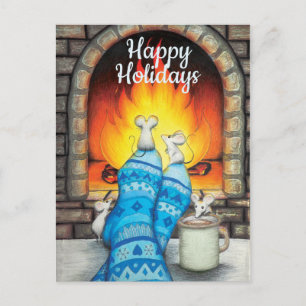 Warm en Cozy Custom Message Holiday Briefkaart