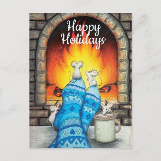 Warm en Cozy Custom Message Holiday Briefkaart (Voorkant)