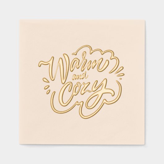 Warm en Cozy Folie Servetten (Voorkant)