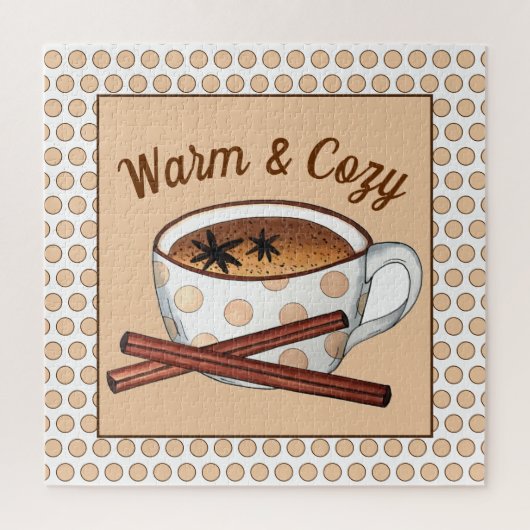 Warm en Cozy Indian Spiced Chai Tea Latte Cup Legpuzzel (Verticaal)