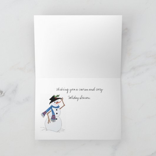 Warm en Cozy Kerstmis Feestdagen Kaart (Binnen)