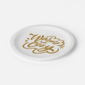 Warm en Cozy Papieren Bordje (Gekanteld)