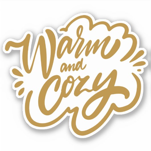 Warm en Cozy Sticker (Voorkant)