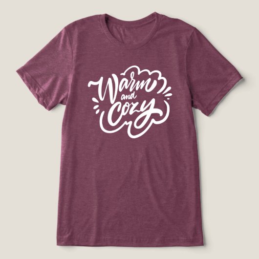 Warm en Cozy Tri-Blend Shirt (Design voorkant)