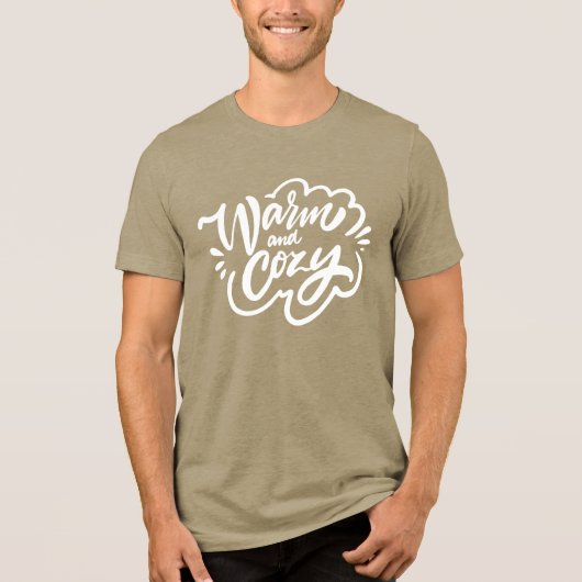 Warm en Cozy Tri-Blend Shirt (Voorkant)