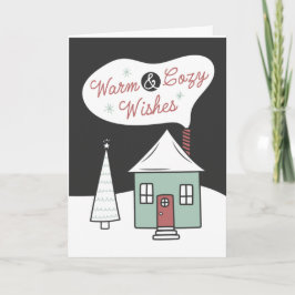 Warm en Cozy wil echte kerstKaart Kaart