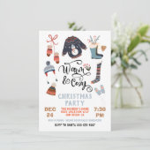 Warm en Cozy Winter Party Kaart (Staand voorkant)