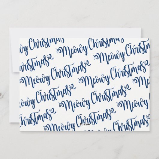 Warm en Fuzzy Slapend Meowy kerstkat Feestdagenkaart (Achterkant)