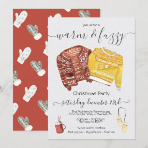 Warm en Fuzzy Sweater Holiday Kerstfeest Kaart