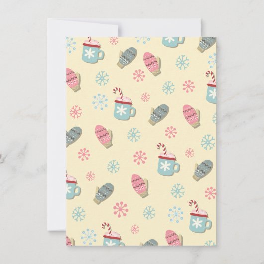 Warm en Fuzzy Ugly Sweater Baby shower Invitation Kaart (Achterkant)