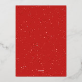 Warm en fuzzy wensen schattige kerstmis folie feestdagenkaart (Achterkant)