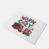 Warm En Gezellig Kerstmis Heet Cacao Xmas Deurmat (Schuin)