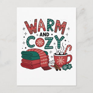 Warm En Gezellig Kerstmis Heet Cacao Xmas Uitnodiging Briefkaart