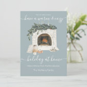 Warm en gezellig open haard vakantie thuis Covid Kaart (Staand voorkant)