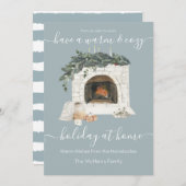 Warm en gezellig open haard vakantie thuis Covid Kaart (Voorkant / Achterkant)