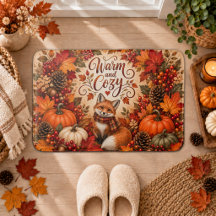 Warm en gezellig vos pompoenen herfst illustratie