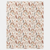 Warm en grillig Boho Rainbow Relaxed Living Fleece Deken (Voorkant)