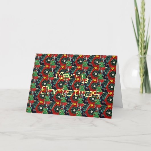 Warm en Prachtig Kerst Quilt Kaart (Voorkant)