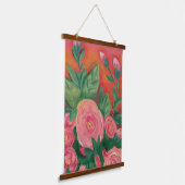 Warm en Rosey hangen Hangend Wandkleed (Gebogen)