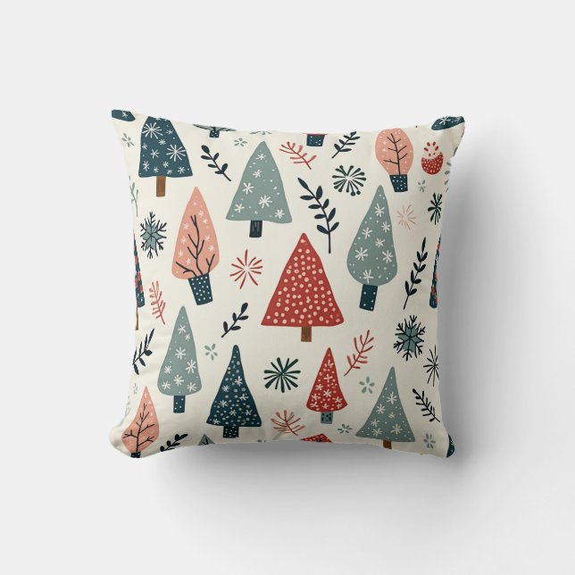 Warm en sentimenteel winterboompatroon kussens (Voorkant)