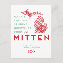 Warm en Smith Greetings van de MI Mitten Feestdagenkaart