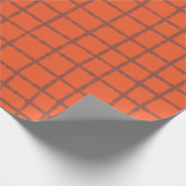 Warm en stijlvol Terracotta Check Pattern Cadeaupapier (Hoek)