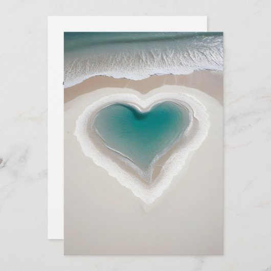 Warm en uitnodigend hart feestdagenkaart (Voorkant / Achterkant)