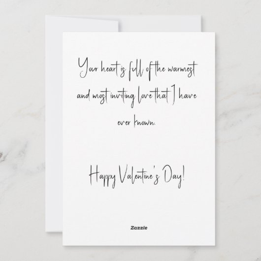 Warm en uitnodigend hart feestdagenkaart (Achterkant)