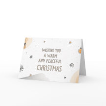 Warm en Vreedzaam Kerstmis Minimalistische Kaart K