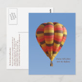 Warm Fall Colors Hot Air Ballon Briefkaart (Voorkant / Achterkant)