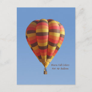 Warm Fall Colors Hot Air Ballon Briefkaart