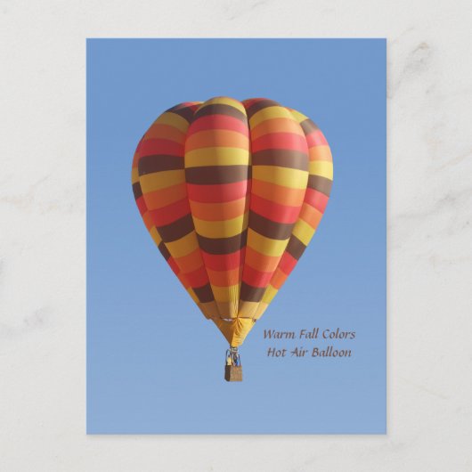 Warm Fall Colors Hot Air Ballon Briefkaart (Voorkant)