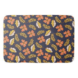 Warm Falling Autumn Leaves met Flowers Badmat