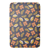 Warm Falling Autumn Leaves met Flowers Badmat (Voorkant Verticaal)