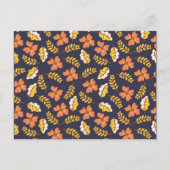 Warm Falling Autumn Leaves met Flowers Briefkaart (Voorkant)