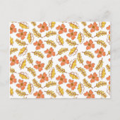 Warm Falling Autumn Leaves met Flowers Briefkaart (Voorkant)